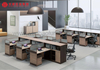 Estación de trabajo cúbica de privacidad modular industrial simple de 4 plazas