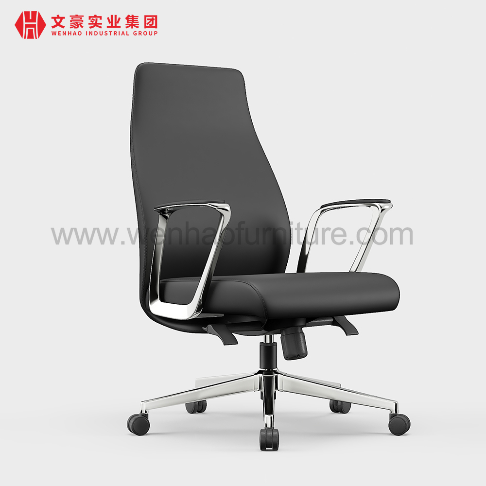 Silla de oficina Boss de cuero moderna, sillas de escritorio tapizadas profesionales giratorias, fabricantes en China