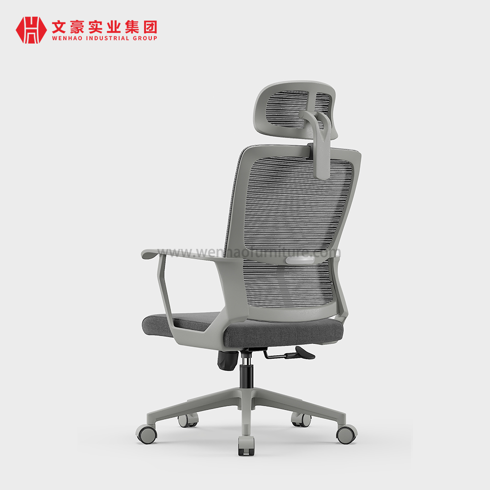 Altas sillas de escritorio tapizadas giratorias ergonómicas de la silla de la oficina de la malla trasera de la gestión con el reposacabezas