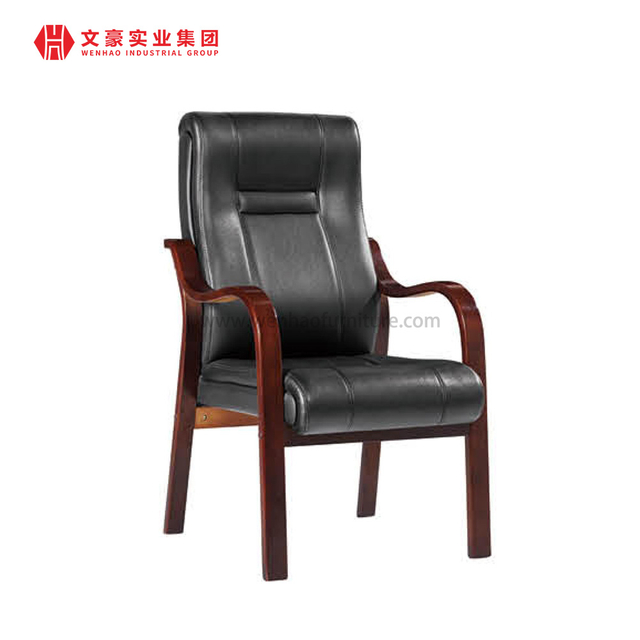 La conferencia de madera sólida de la buena calidad preside la silla de oficina de Boss con cuero auténtico