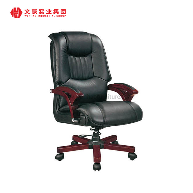 Silla de oficina ejecutiva moderna de cuero de PU con muebles de oficina de altura ajustable de suministro de fábrica