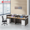 Nuevo diseño moderno, muebles comerciales, estación de trabajo Modular para ordenador, partición de vidrio, escritorio para personal de oficina para 4 personas