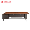 Mesa de trabajo de estilo de lujo moderno, mesa de oficina de madera a la venta, escritorio de oficina ejecutivo con gabinete