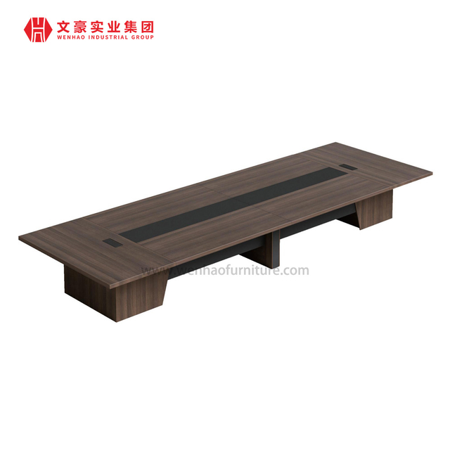 La mesa de reuniones elegante moderna de encargo de los muebles de oficinas diseña la tabla de oficina contemporánea larga