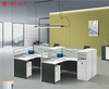Muebles de oficina de alta calidad, muebles de oficina comerciales personalizados, escritorio de oficina, estación de trabajo Modular Simple para 4 personas