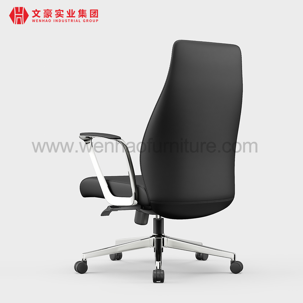 Silla de oficina Boss de cuero moderna, sillas de escritorio tapizadas profesionales giratorias, fabricantes en China