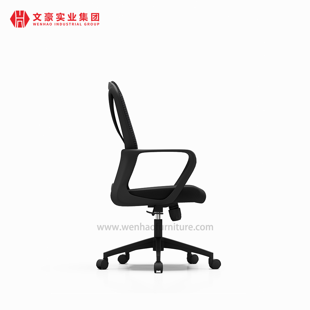 Proveedor de sillas de escritorio giratorias tapizadas con silla de oficina negra asequible en China