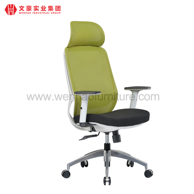 Sillas tapizadas modernas ergonómicas verdes de la fábrica de la silla giratoria de la oficina de la malla con los brazos ajustables