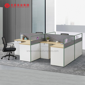 Muebles de oficina Cubículo 4 Personal Escritorio de estación de trabajo modular
