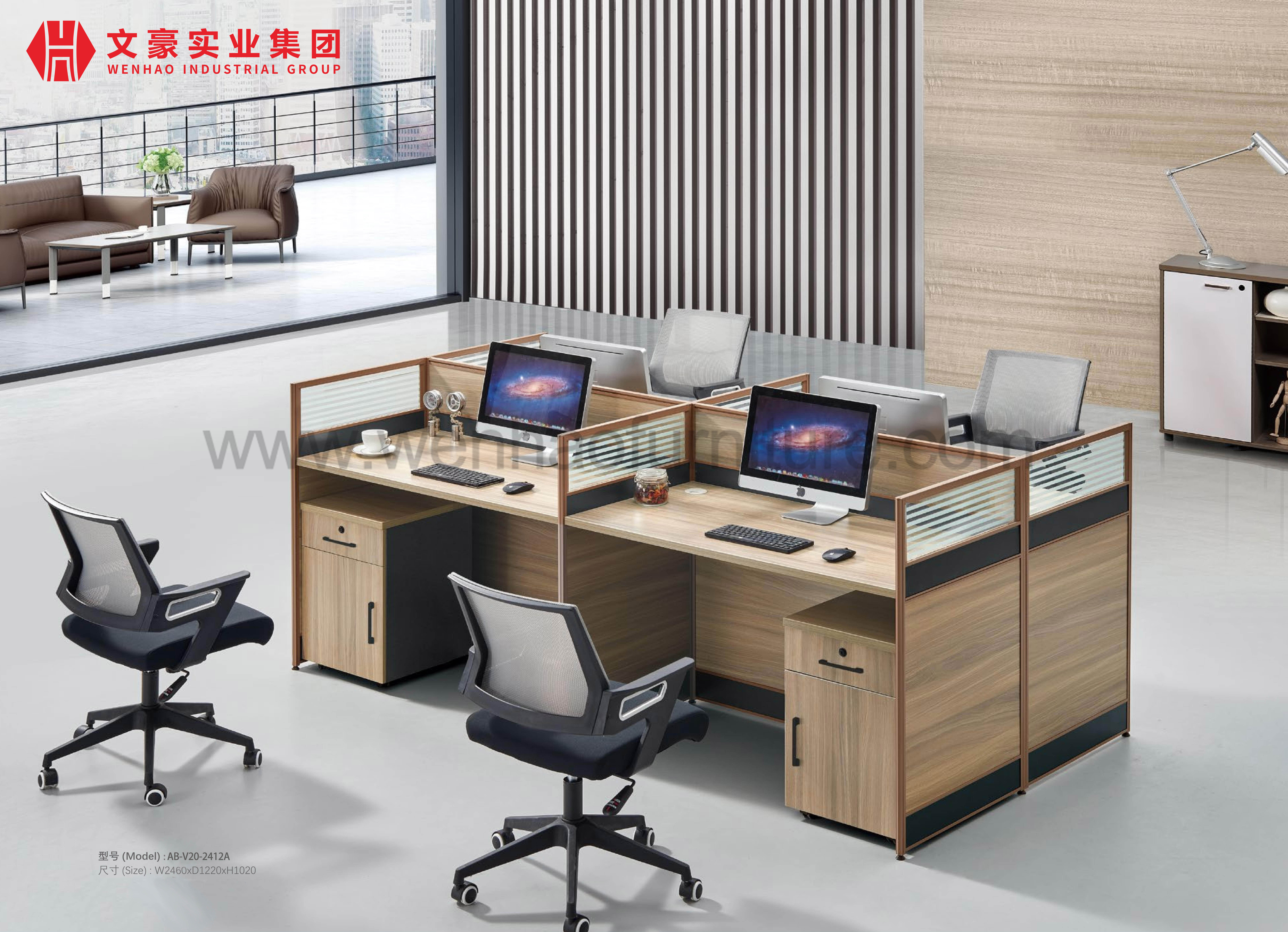 Puesto de trabajo para cubículos, muebles comerciales de lujo, escritorios de oficina modulares, mesas de oficina de división
