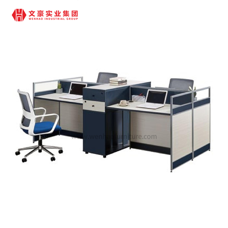 Modular 2 cubículo para 4 personas puesto de trabajo muebles modernos partición de oficina escritorio ergonómico para centro de llamadas