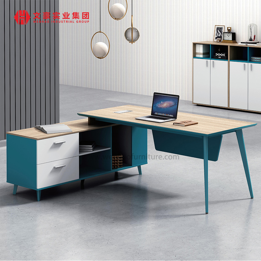 Escritorio moderno Boss en forma de L, nueva mesa ejecutiva de muebles de oficina