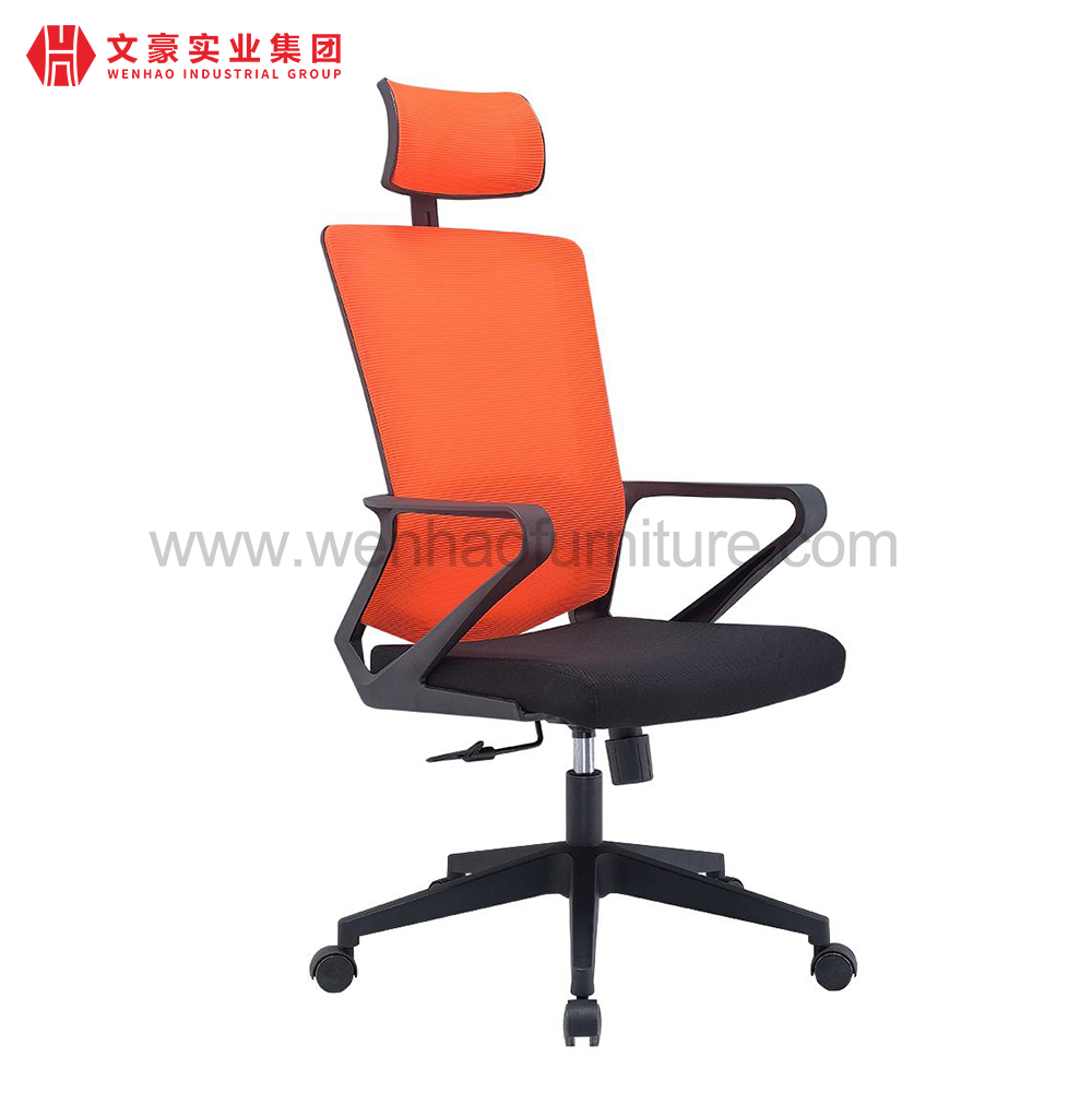 Sillas de escritorio tapizadas giratorias ergonómicas de la mejor silla de oficina de malla verde con reposacabezas