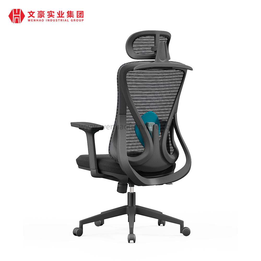 Mobiliario de oficina Foshan, silla de oficina ergonómica moderna de malla, sillas ejecutivas giratorias con respaldo alto para oficina