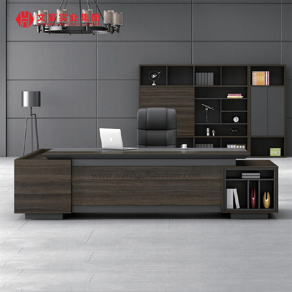 Mesa Oficina estilo tradicional moderna en forma de L estación de trabajo ejecutiva gerente BOSS CEO Mesa de escritorio para Oficina de la empresa
