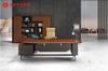 Mesa de trabajo de estilo de lujo moderno, mesa de oficina de madera a la venta, escritorio de oficina ejecutivo con gabinete