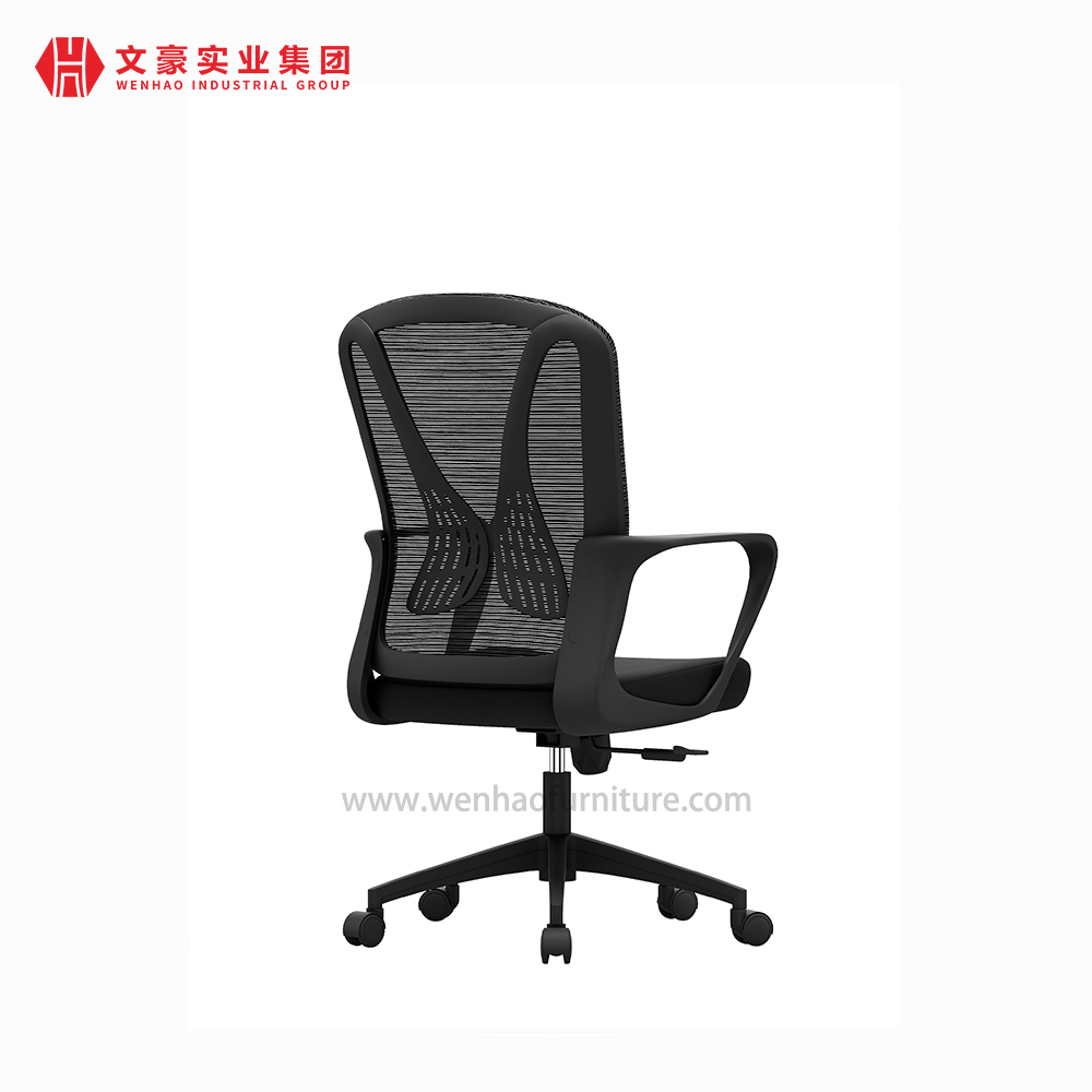 Proveedor de sillas de escritorio giratorias tapizadas con silla de oficina negra asequible en China