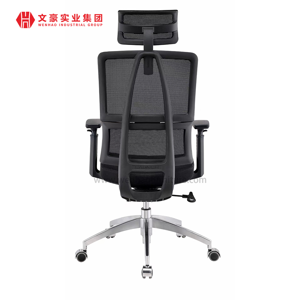 Silla de oficina ergonómica con respaldo alto y malla completa de fábrica de China, silla ejecutiva y giratoria con reposacabezas ajustable