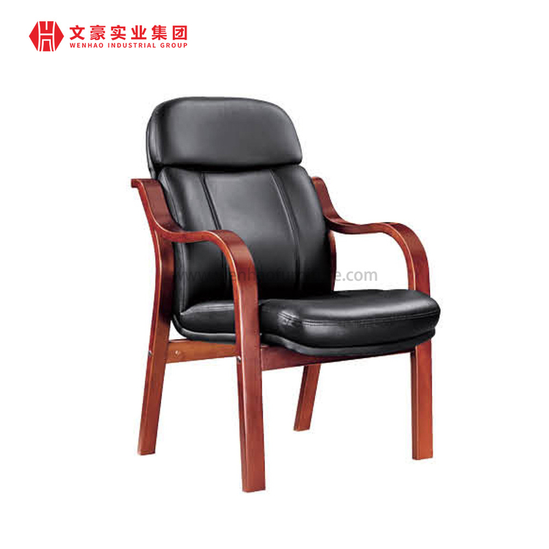 Silla clásica del estilo de los apoyabrazos de la madera dura del respaldo alto de la silla de la conferencia de madera sólida de la buena calidad