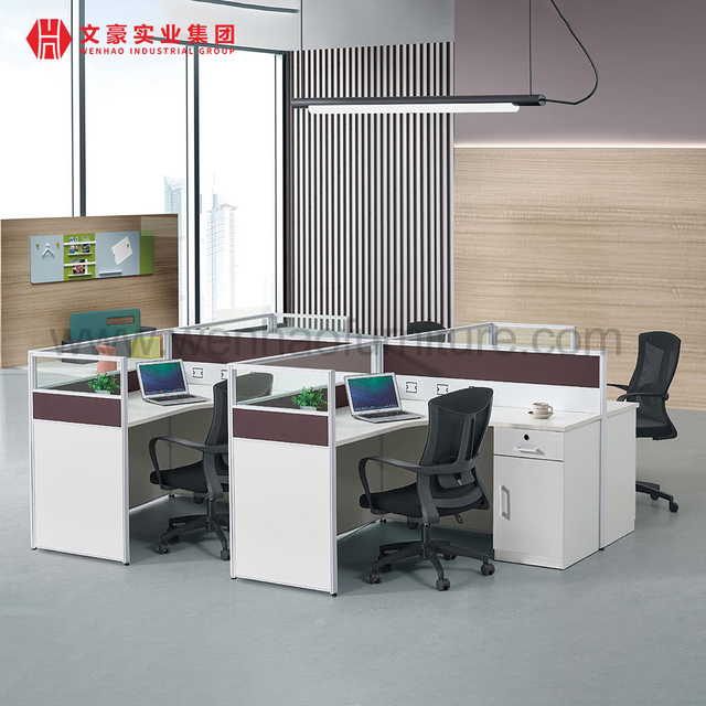 Venta al por mayor, últimos diseños, mesa de oficina, estación de trabajo Modular, escritorio para personas de 4 y 6 plazas, estaciones de trabajo abiertas para personal para muebles de oficina
