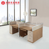 Estaciones de trabajo baratas modulares abiertas modernas para 4 personas para la mesa de oficina de computadora de 4 personas