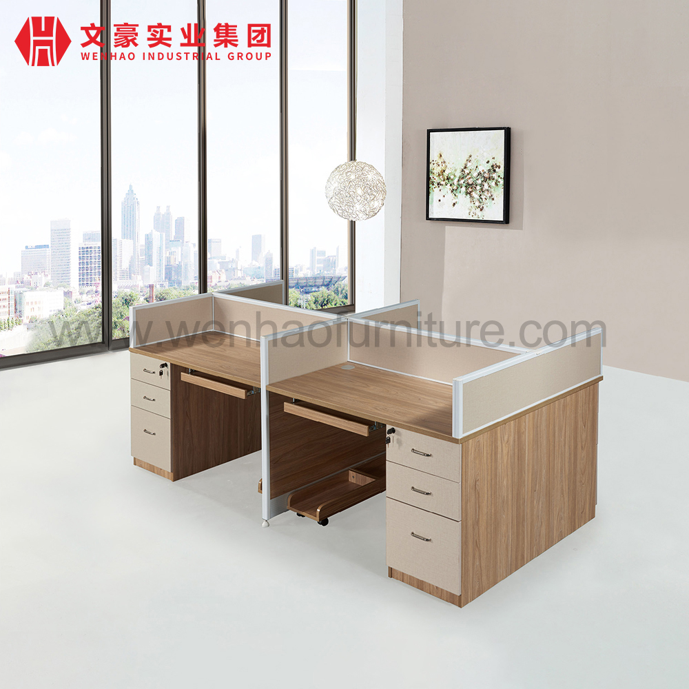 Estaciones de trabajo baratas modulares abiertas modernas para 4 personas para la mesa de oficina de computadora de 4 personas