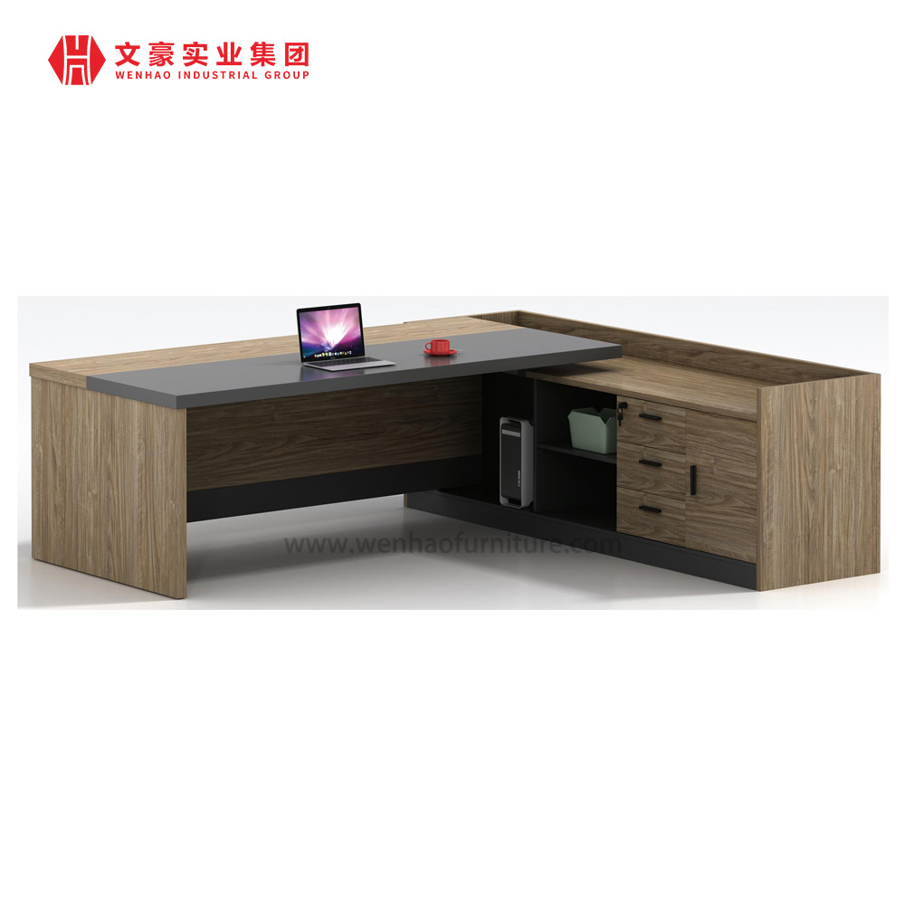 Director de escritorio de oficina de CEO, mesa de oficina ejecutiva, escritorio de estilo Simple, mesa Boss en forma de L 
