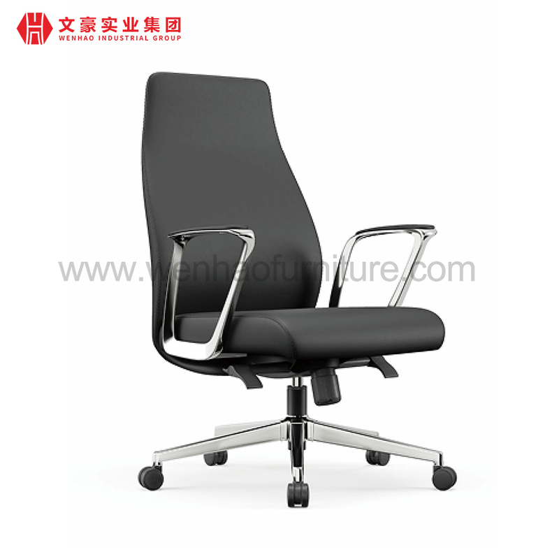 Silla de oficina Boss de cuero moderna, sillas de escritorio tapizadas profesionales giratorias, fabricantes en China