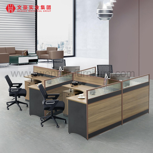 Proveedor de muebles de Foshan, estación de trabajo de cubículo de oficina Xinda Clover moderna para 2 4 6 8 personas
