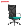Fabricantes modernos de sillas de oficina de malla en China Silla de escritorio tapizada verde con reposapiés