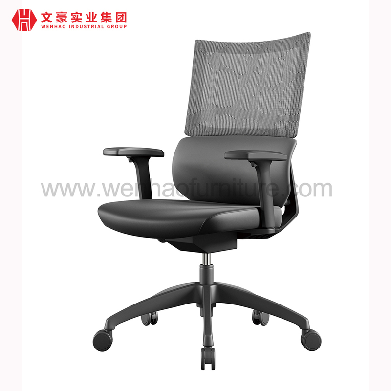 Silla de oficina con respaldo alto de malla ergonómica con apoyabrazos ajustables modernos de fábrica