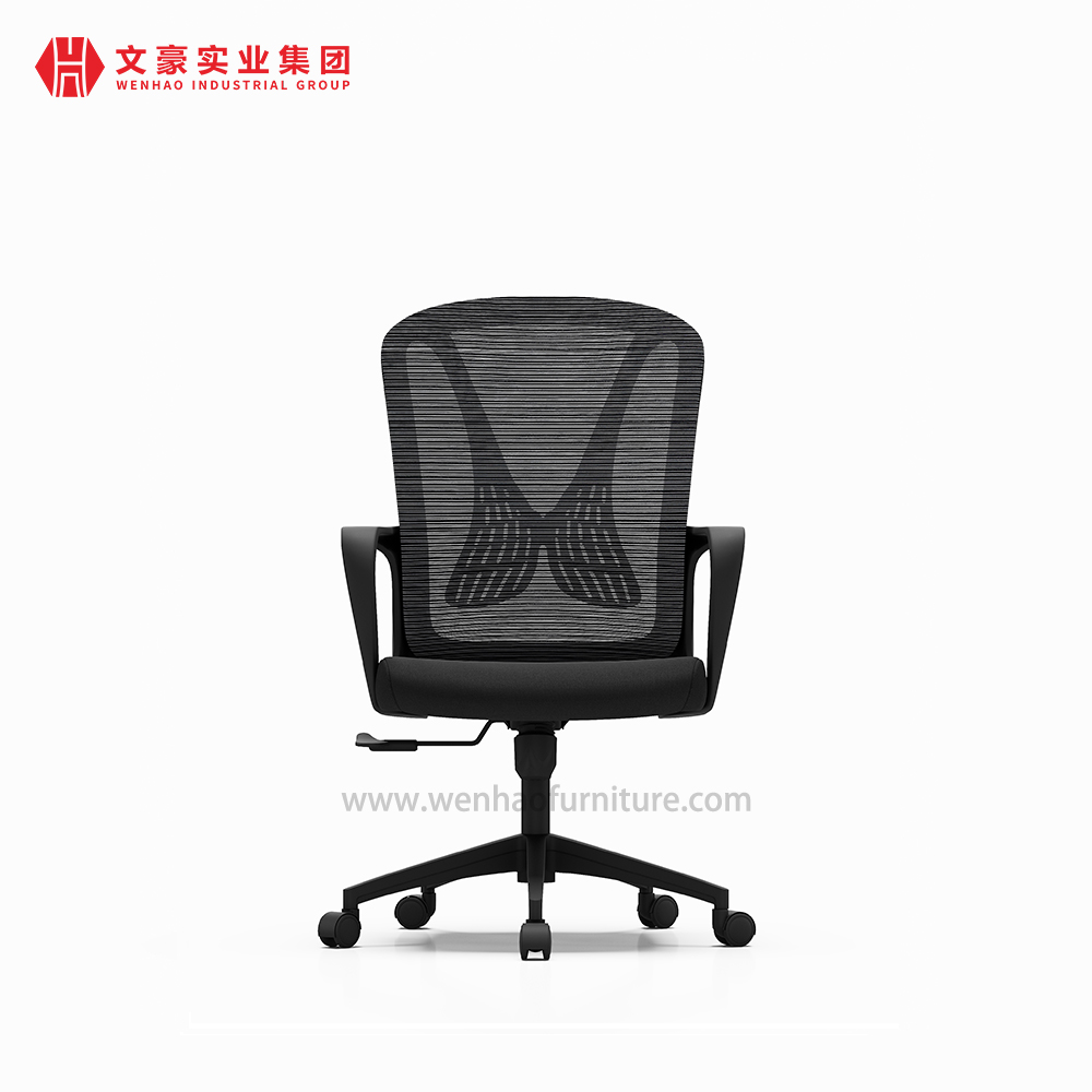 Proveedor de sillas de escritorio giratorias tapizadas con silla de oficina negra asequible en China