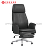 Silla de oficina ejecutiva de cuero de alta calidad con reposapiés y sillas giratorias con respaldo alto