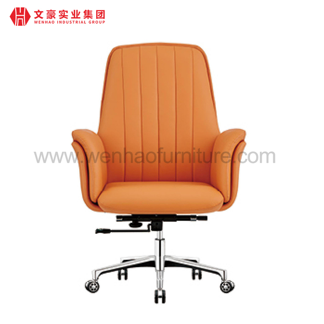 Muebles de lujo comercial estándar brazo ejecutivo respaldo alto giratorio jefe ejecutivo silla de oficina de cuero PU
