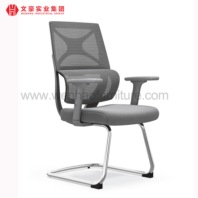 Sillas de escritorio tapizadas grises Fabricante de sillas de oficina para conferencias de malla en China