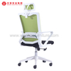 Silla ergonómica de oficina de malla trasera alta verde con sillas de escritorio tapizadas giratorias con reposacabezas