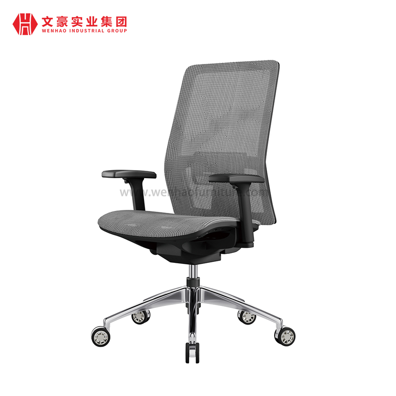Suministro de sillas giratorias de oficina ergonómicas de malla gris de alta gama en China