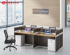 Nuevo diseño moderno, muebles comerciales, estación de trabajo Modular para ordenador, partición de vidrio, escritorio para personal de oficina para 4 personas