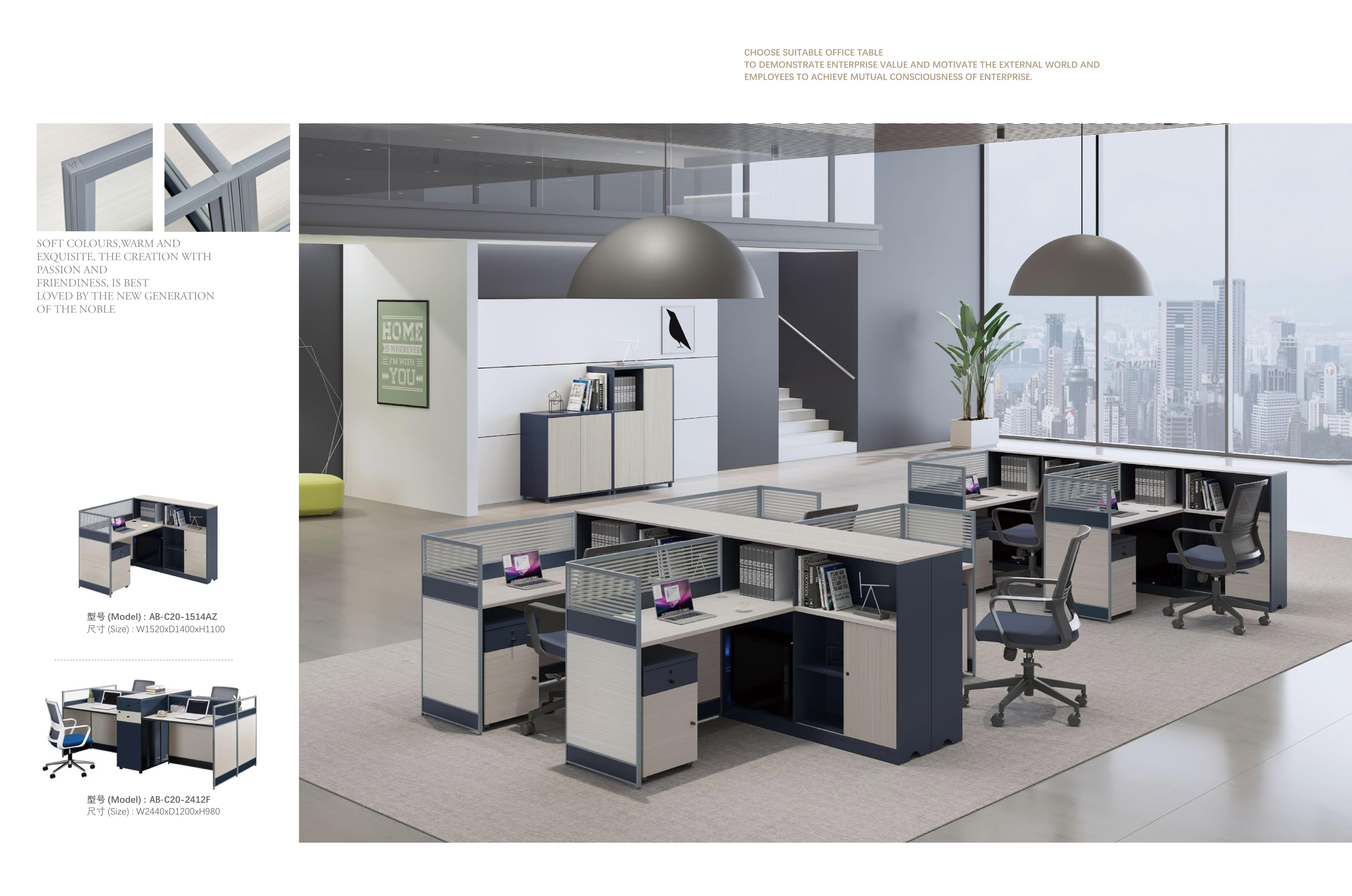 muebles de estación de trabajo para oficina