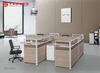 Cubículo de oficina con diseño de cubículo modular directo de fábrica de 4 asientos para estación de trabajo de oficina para 4 personas