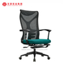 Fabricantes modernos de sillas de oficina de malla en China Silla de escritorio tapizada verde con reposapiés
