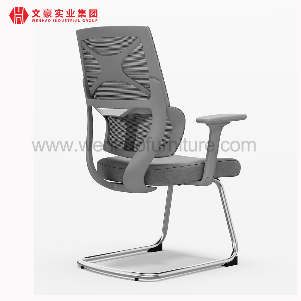 Sillas de escritorio tapizadas grises Fabricante de sillas de oficina para conferencias de malla en China