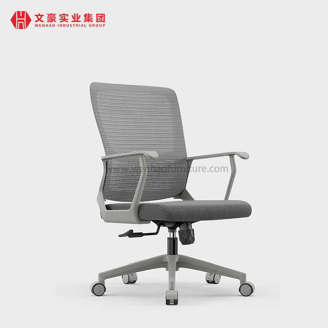Silla de oficina ergonómica de malla completa de Guangdong con silla de oficina de gerente ejecutivo giratoria con soporte lumbar adaptable