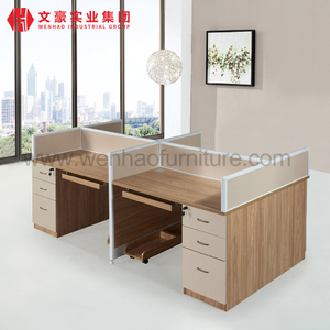 Estaciones de trabajo baratas modulares abiertas modernas para 4 personas para la mesa de oficina de computadora de 4 personas