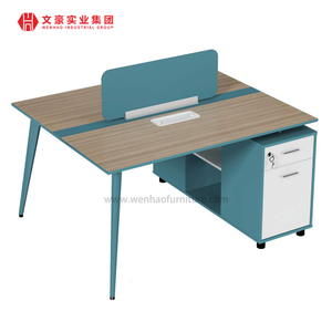 Estación de trabajo Modular abierta moderna para 4 personas, muebles de escritorio de oficina, mesa de trabajo de diseño, estación de trabajo para espacio de oficina
