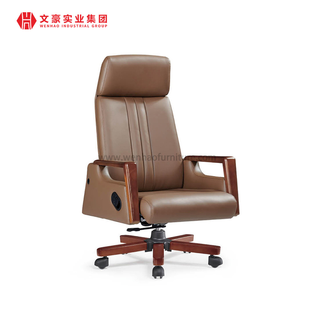 Mobiliario de oficina profesional OEM y ODM de lujo, la silla de oficina de cuero más cómoda