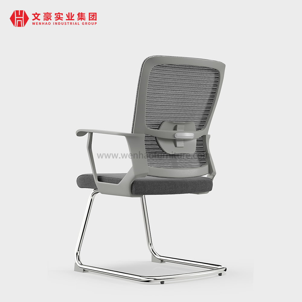 Silla de visita de malla para oficina, sala de conferencias, asientos, tela para reuniones, sillas de acero sin ruedas