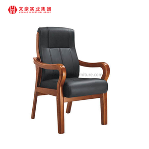 Mediados de silla ejecutiva de cuero negra de la conferencia de madera sólida de la silla de oficina de Boss
