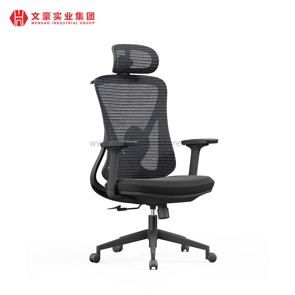Mobiliario de oficina Foshan, silla de oficina ergonómica moderna de malla, sillas ejecutivas giratorias con respaldo alto para oficina