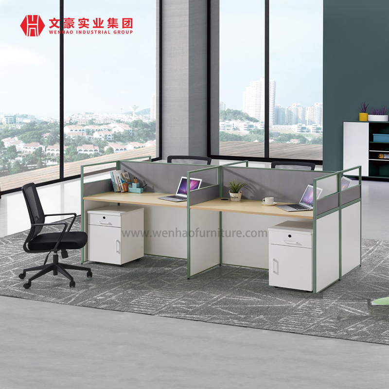 Muebles de escritorio de oficina modulares móviles, cubículos de partición de computadora, escritorio de estación de trabajo
